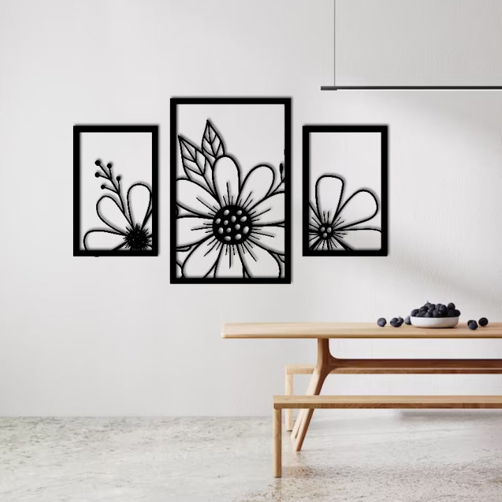 Daisy Flowers Metal Wall Decorations