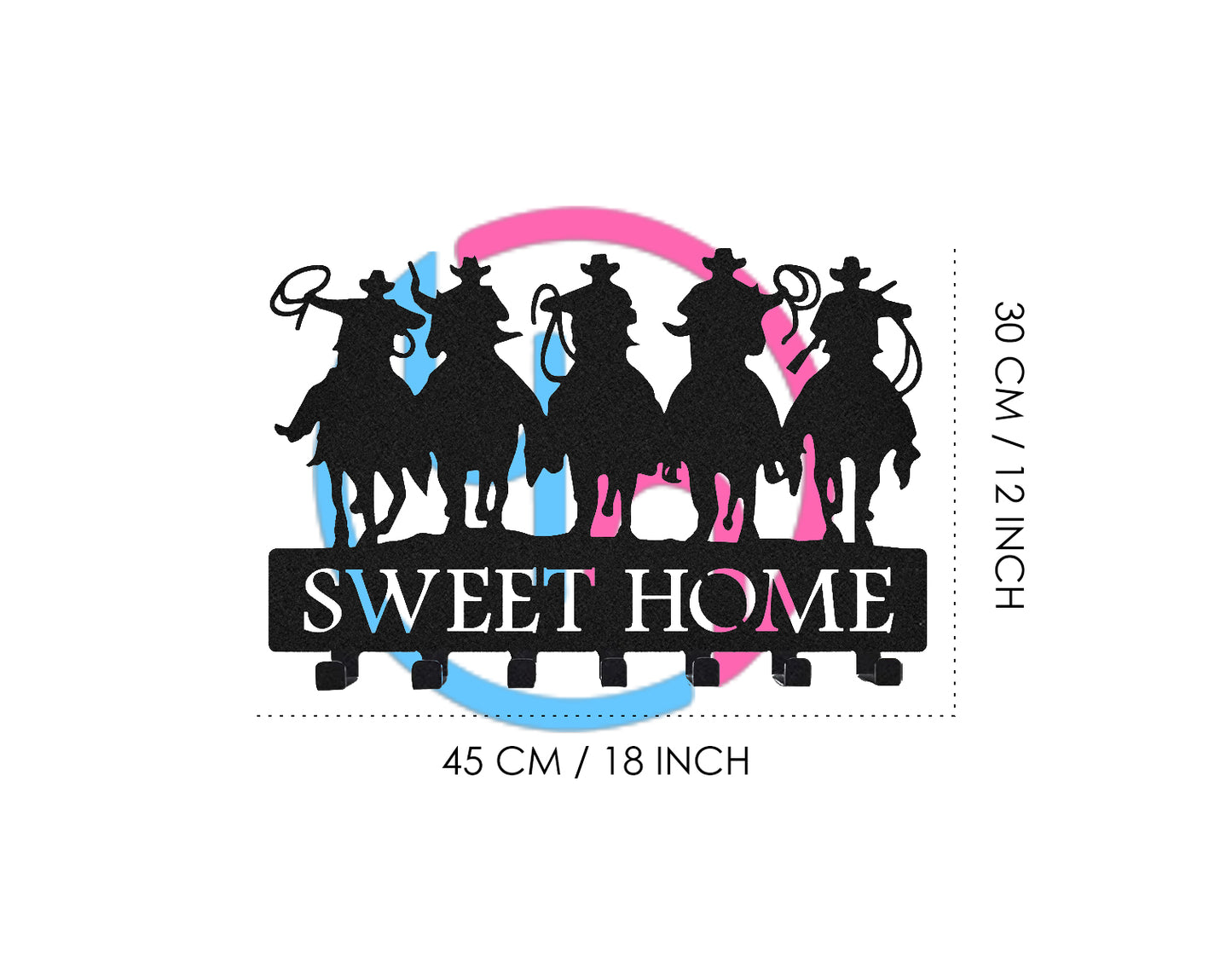 Cowboys And Sweet Home Figured Kitchen Wall Hanger