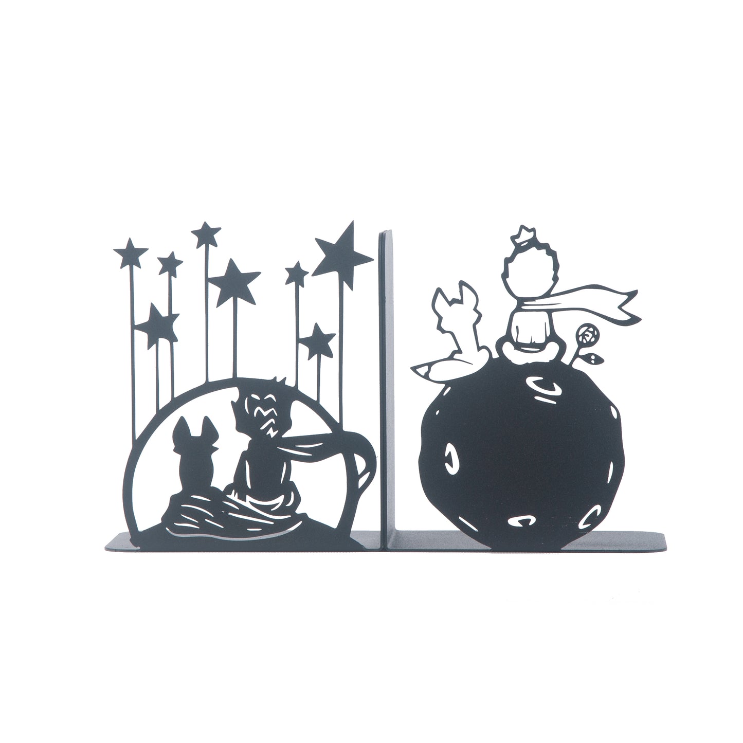The Little Prince Bookend, Fairy Tale Hero Bookend, Cartoon Metal Bookends, The Little Prince, and His Rose Book Supports for Kids, Super Heroes Book Stands, Gift for Kids, Stars Book Ends