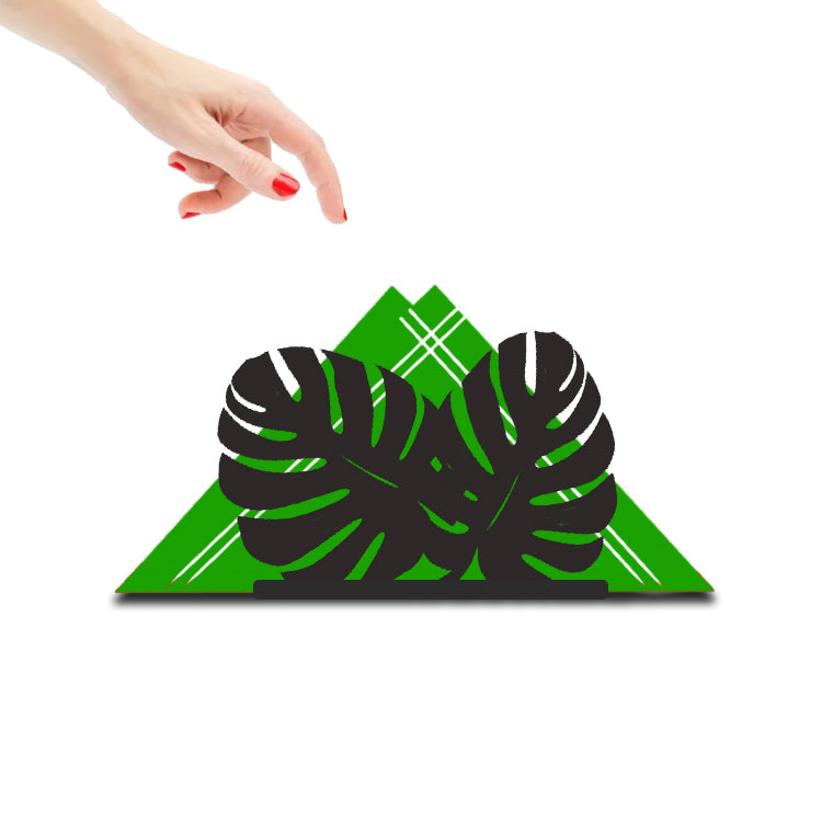 Palm Leaf Napkin Holder, Tropical Tree Leaf Patterned Napkin Holder