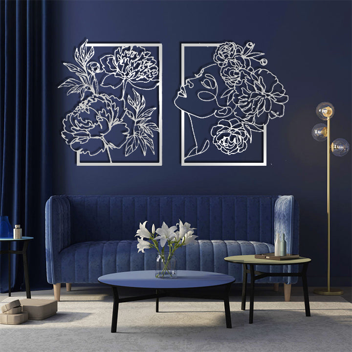 Flower and Woman Wall Decor