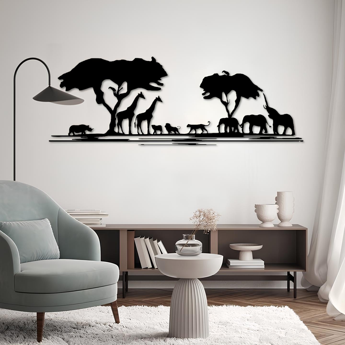African Themed Animal Figure Wall Decor