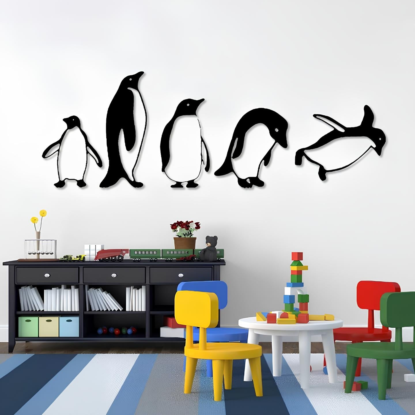 Penguins wall decor