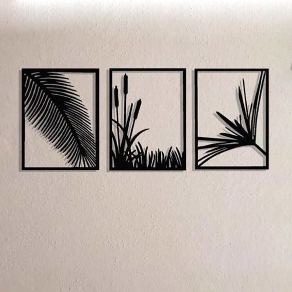 Plant and Leaves Wall Decor