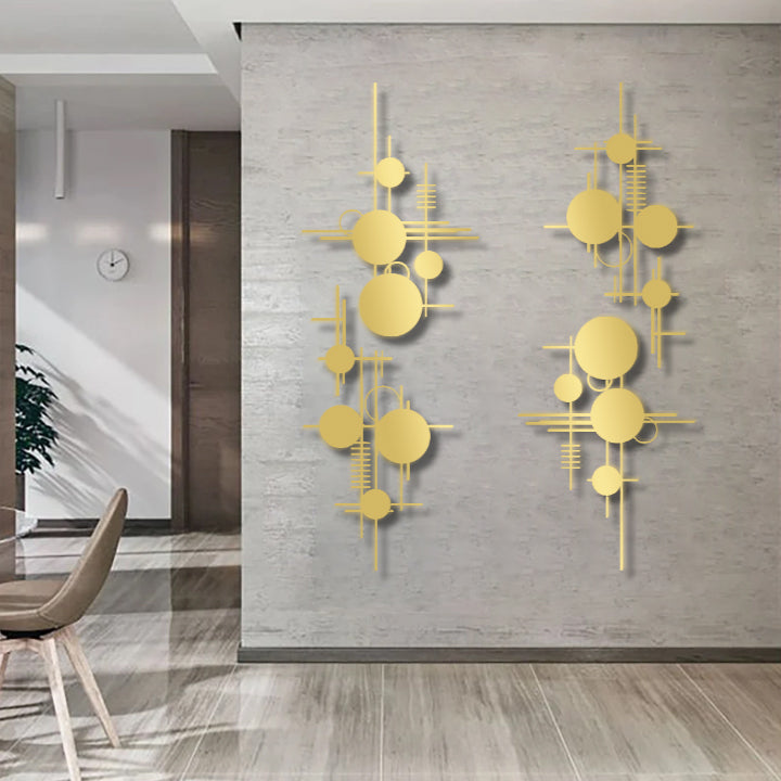 Minimalist Themed Geometric Metal Wall Decor