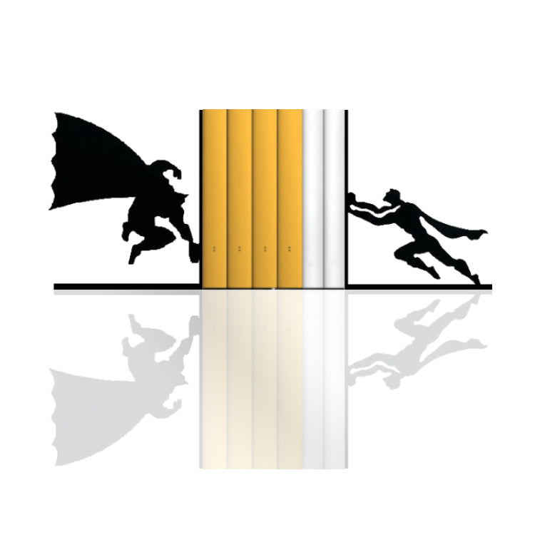Super Hero Bookends, Cartoon Book Holder