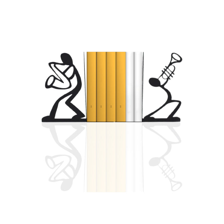 Music Themed Instrument Playing Stickman Book Holder