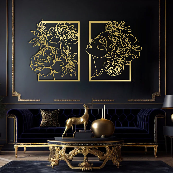 Flower and Woman Wall Decor