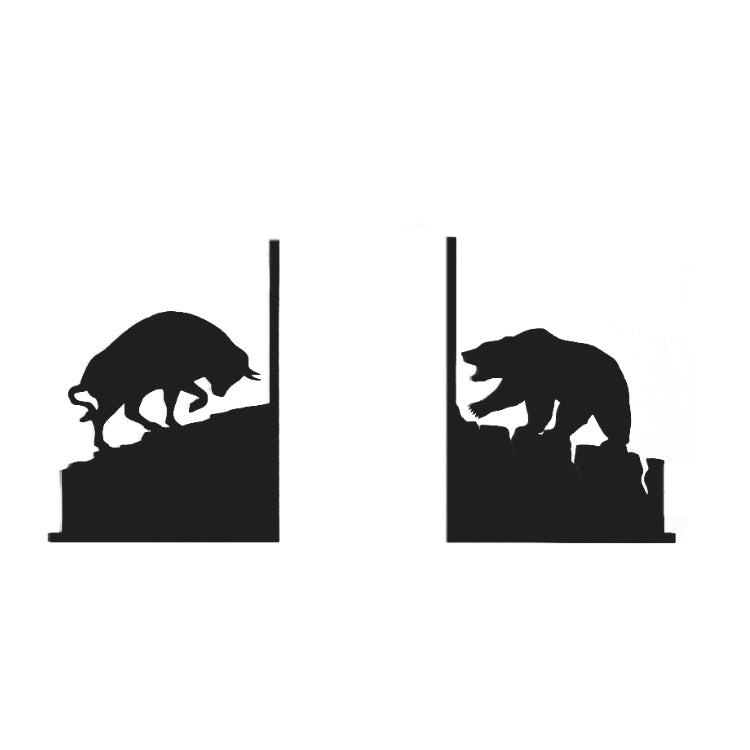 Bear vs Bull Figured Metal Book Holder
