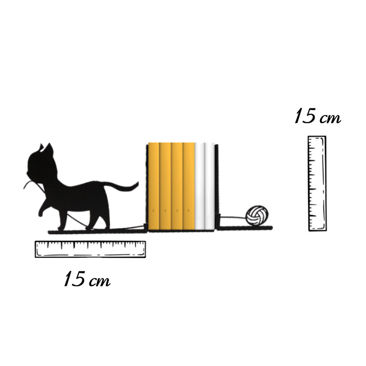 Naughty Cat Figurine Bookend Playing with String