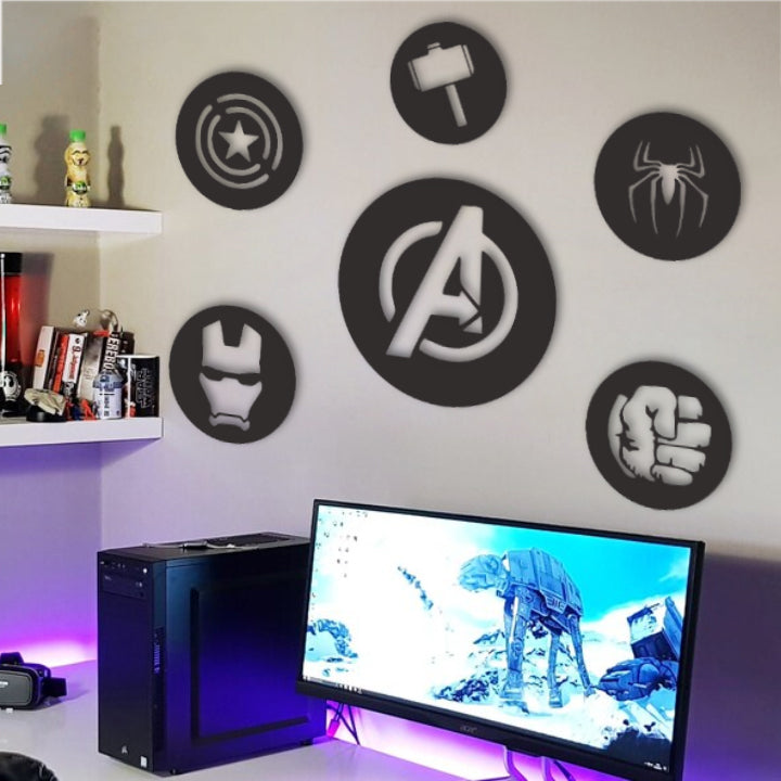 Heroes Symbols Wall Sign