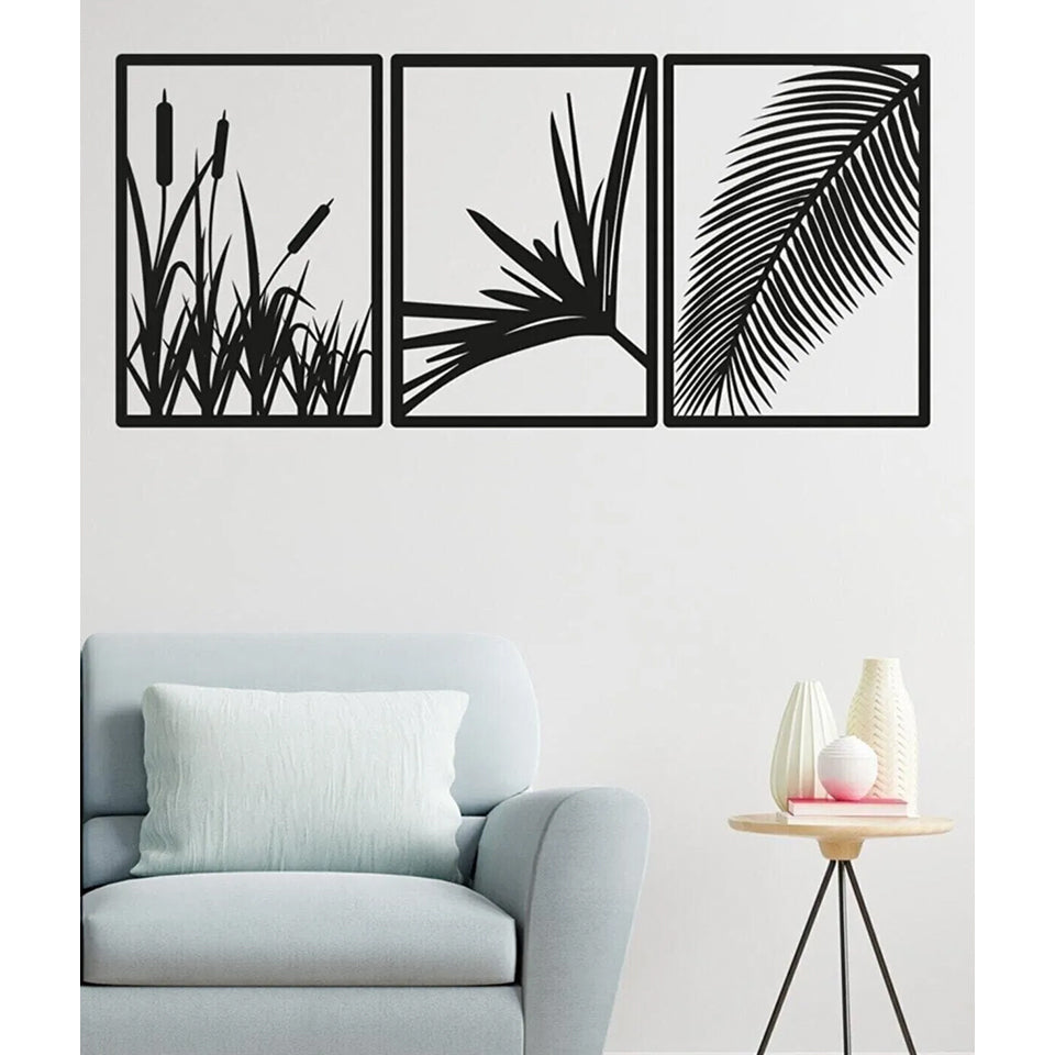 Plant and Leaves Wall Decor