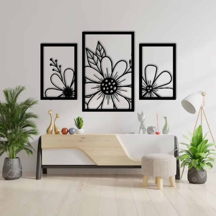 Daisy Flowers Metal Wall Decorations