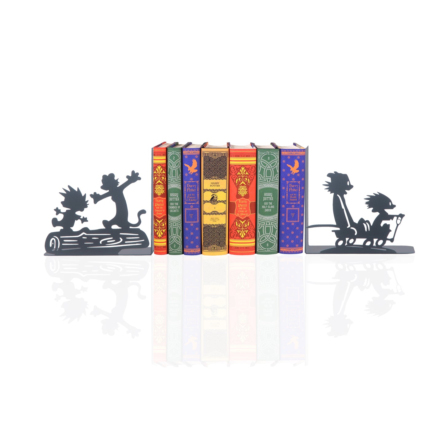 Calvin and Hobbes Bookends, Anime Bookend, Decorative Comics Metal Bookends, Cartoon Book Supports for Kids Room, Custom Bookends, Super Heroes Book Stands, Gift for Kids, Best Gift