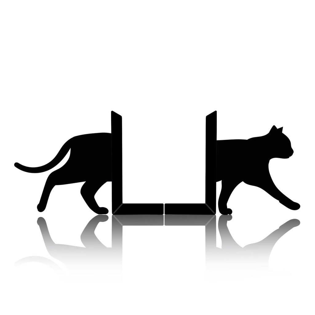 Black Cat Bookends, Cat Book Holders