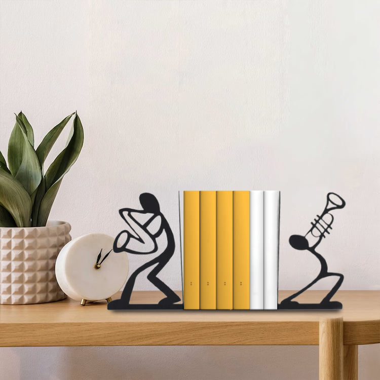 Music Themed Instrument Playing Stickman Book Holder