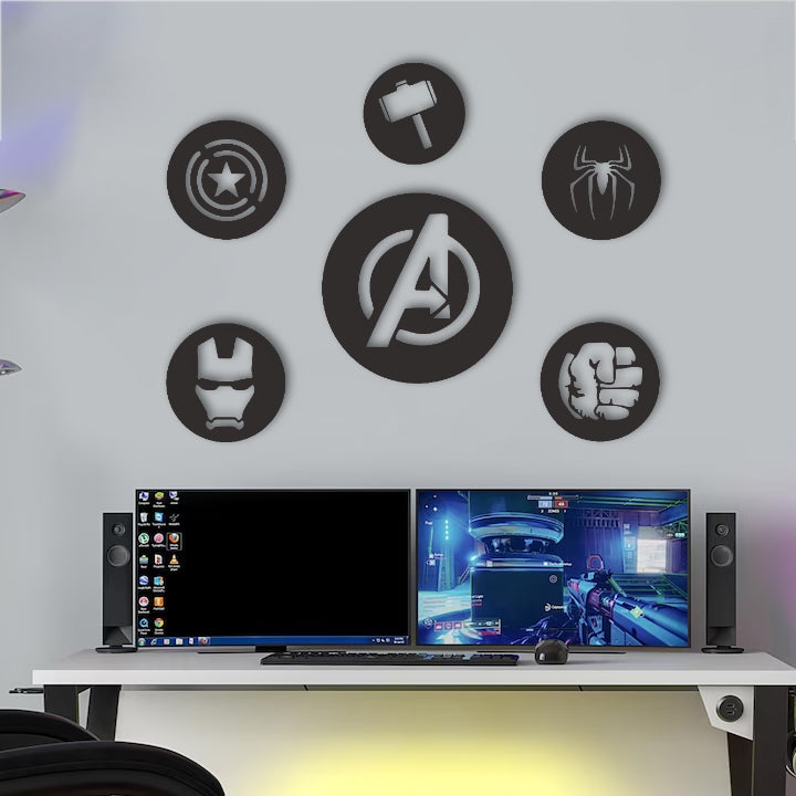 Heroes Symbols Wall Sign