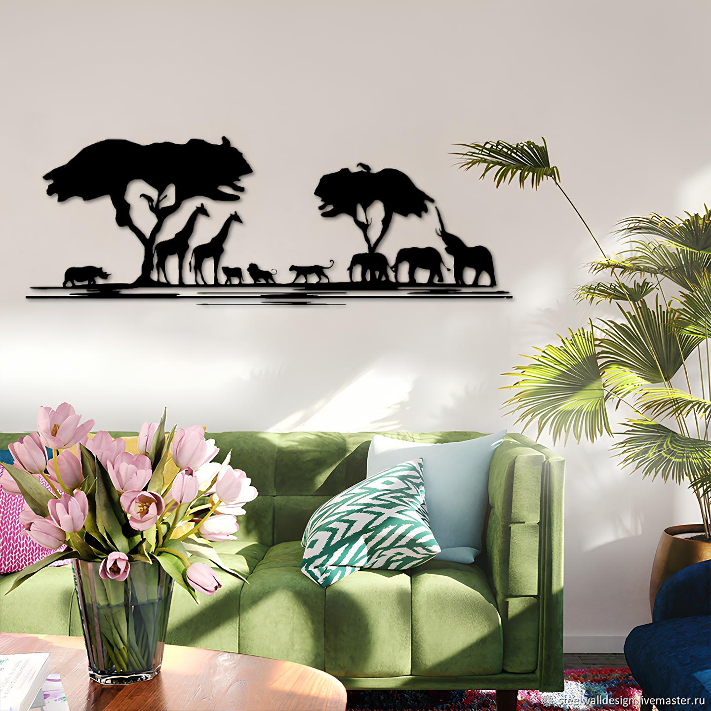 African Themed Animal Figure Wall Decor