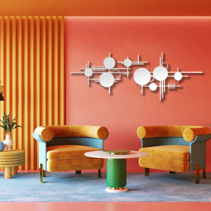 Minimalist Themed Geometric Metal Wall Decor
