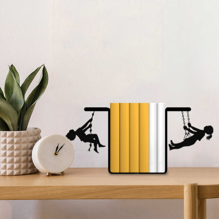 Bookend with Figured Children Swinging on a Swing