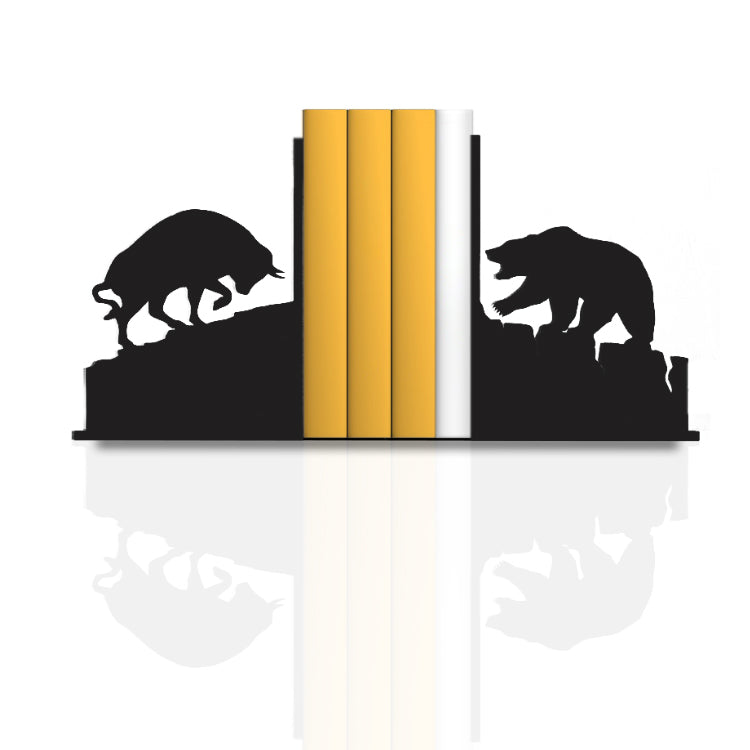 Bear vs Bull Figured Metal Book Holder