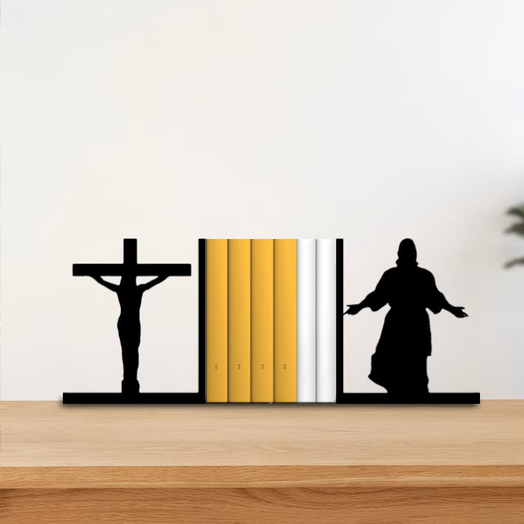 Jesus Figured Bookend, Religious Themed Book Support