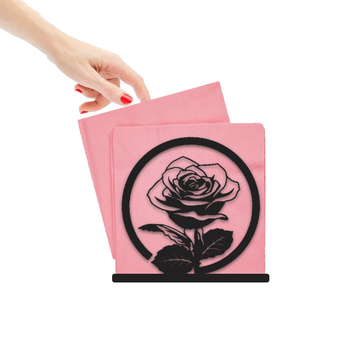 Rose Patterned Napkin Holder