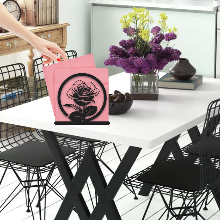 Rose Patterned Napkin Holder