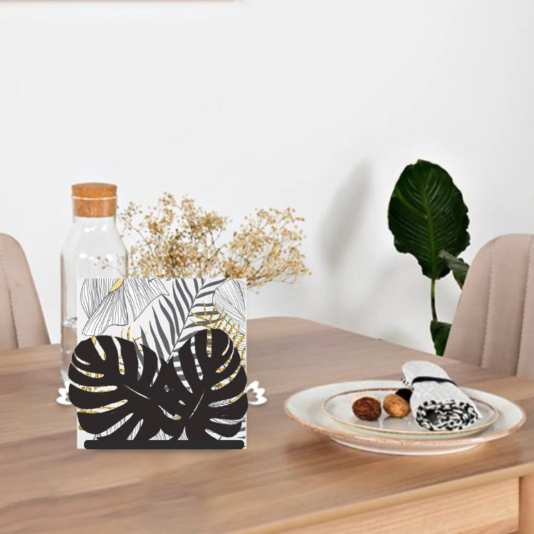 Palm Leaf Napkin Holder, Tropical Tree Leaf Patterned Napkin Holder