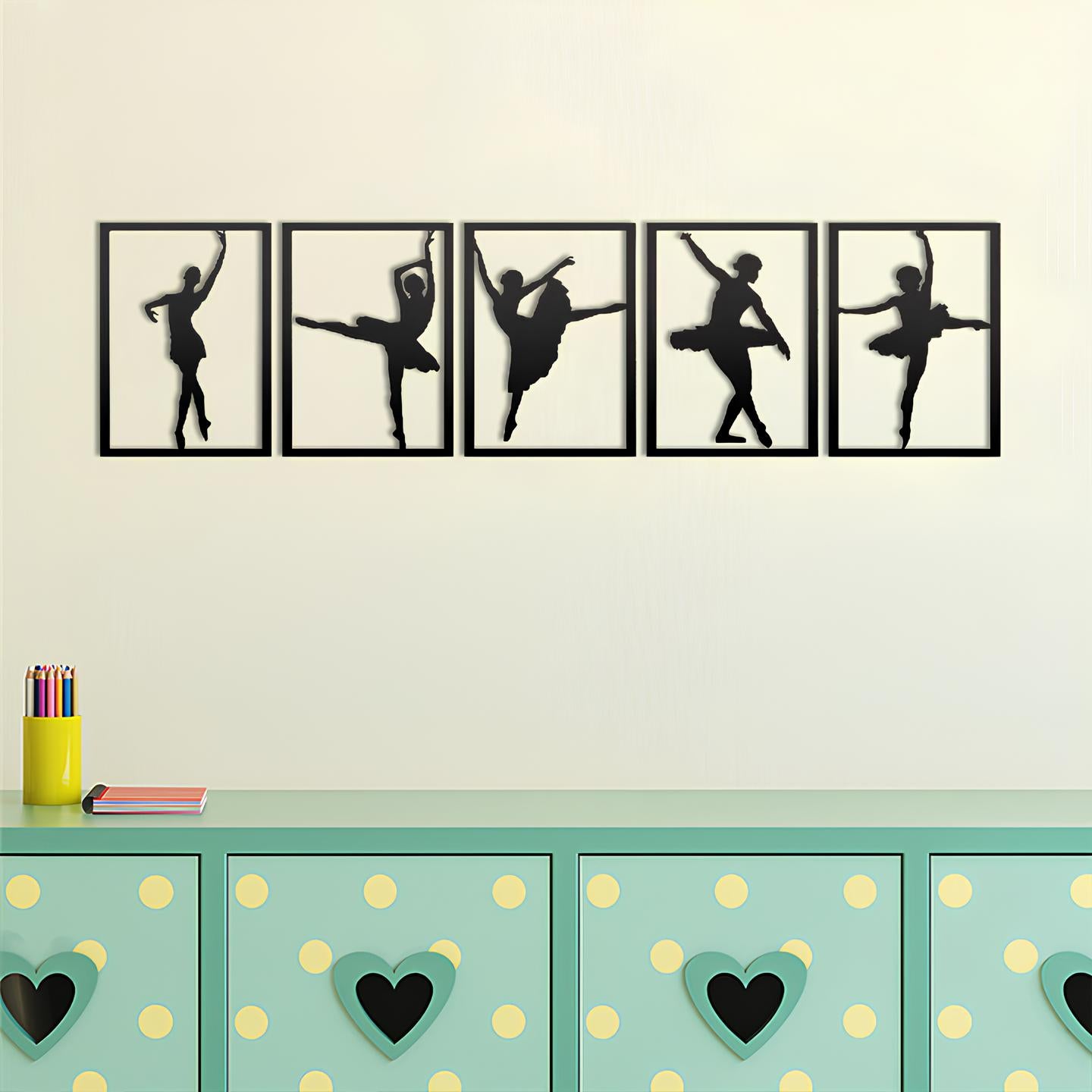 Ballerina Wall Decor, Metal