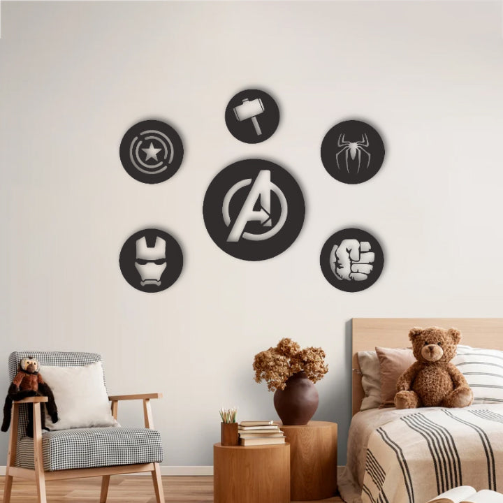 Heroes Symbols Wall Sign