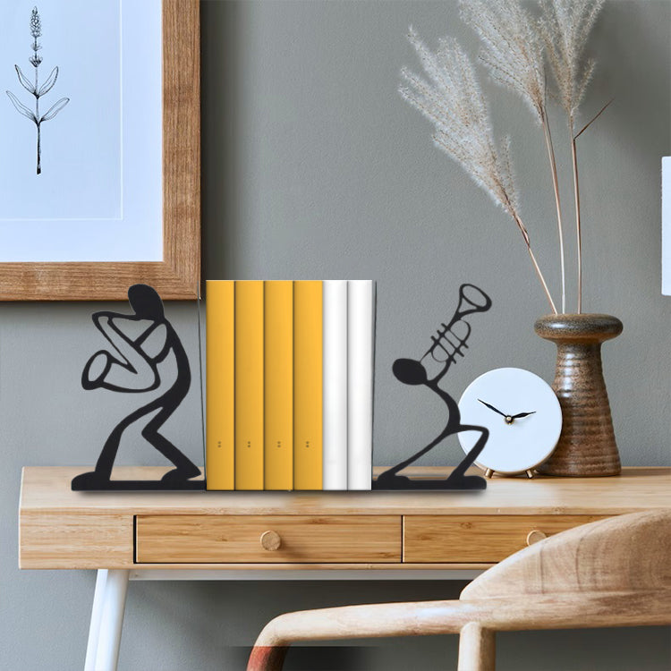 Music Themed Instrument Playing Stickman Book Holder