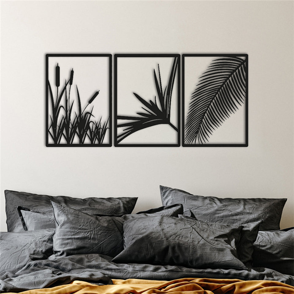 Plant and Leaves Wall Decor