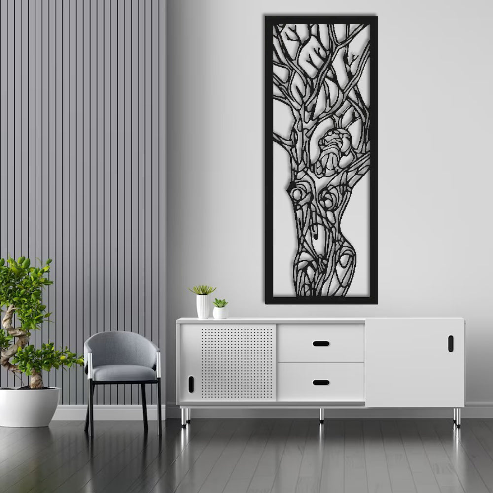 Woman Figure Metal Wall Decoration