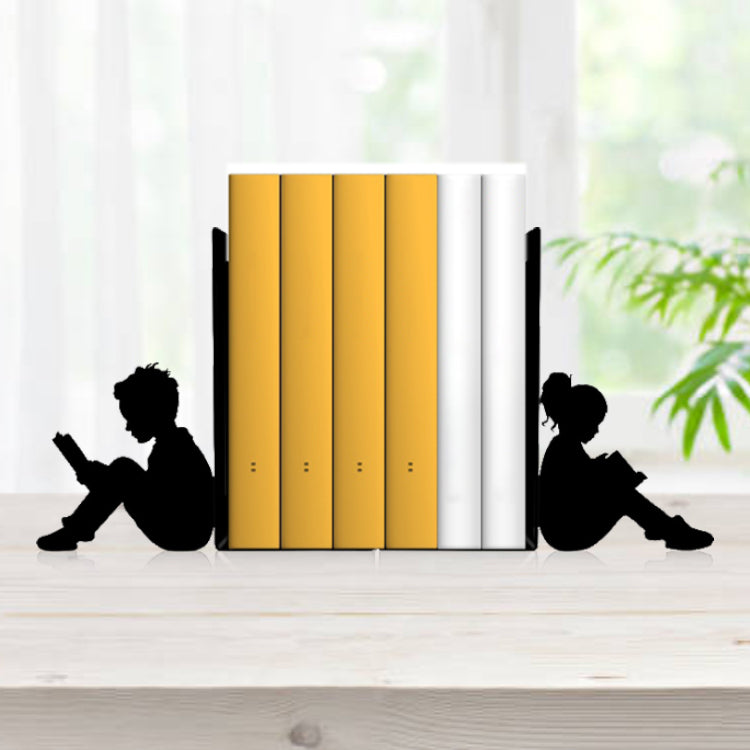 Metal Book Holder with Figured Child Reading Book