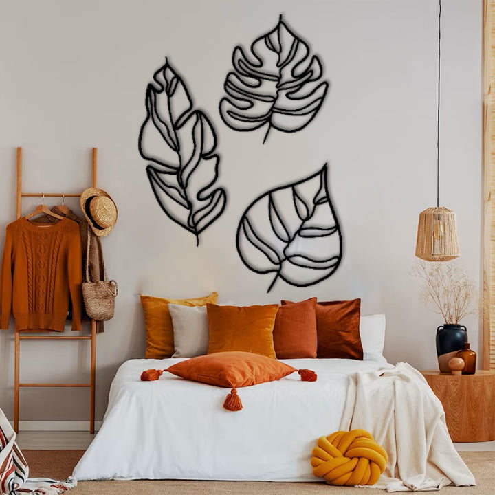 Tropical Palm Leaves Metal Wall Decor
