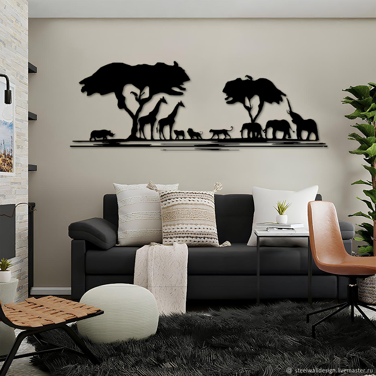 African Themed Animal Figure Wall Decor