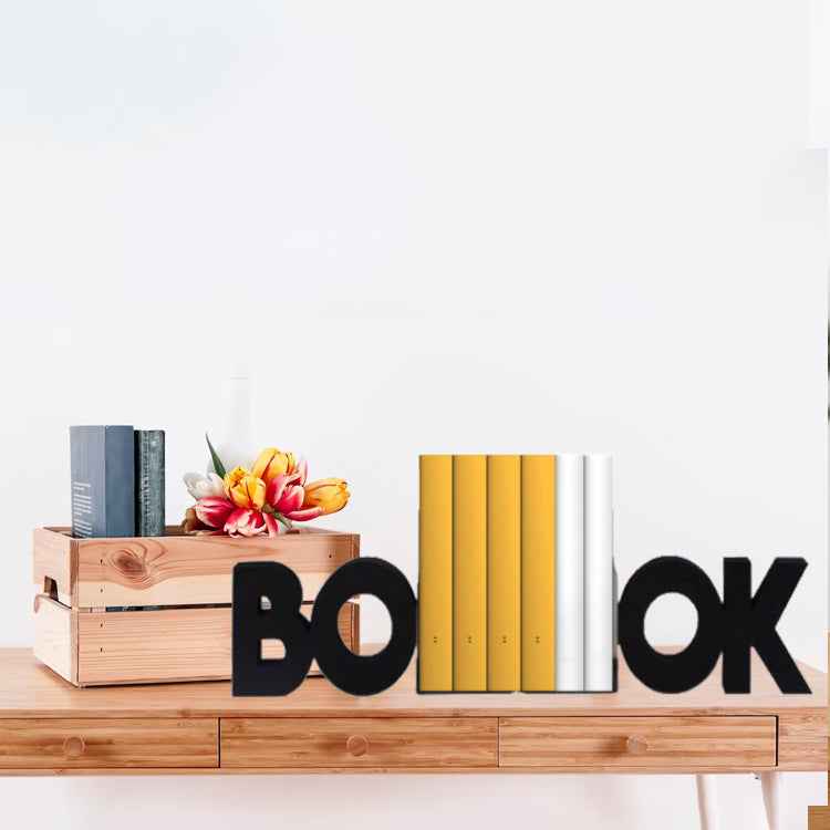 Metal Book Holder with Design “Book” Text Figured