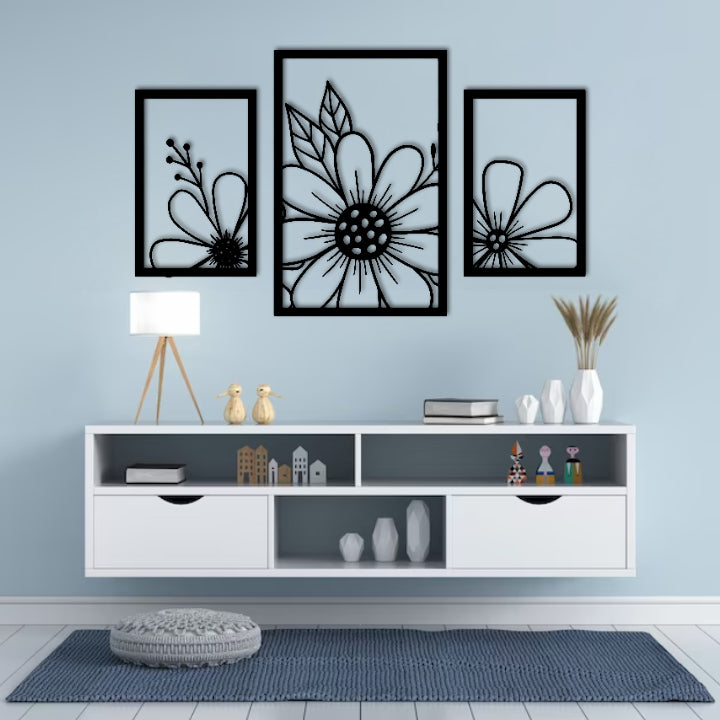Daisy Flowers Metal Wall Decorations