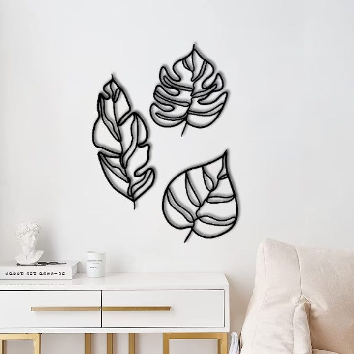 Tropical Palm Leaves Metal Wall Decor