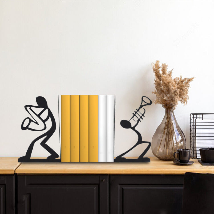 Music Themed Instrument Playing Stickman Book Holder