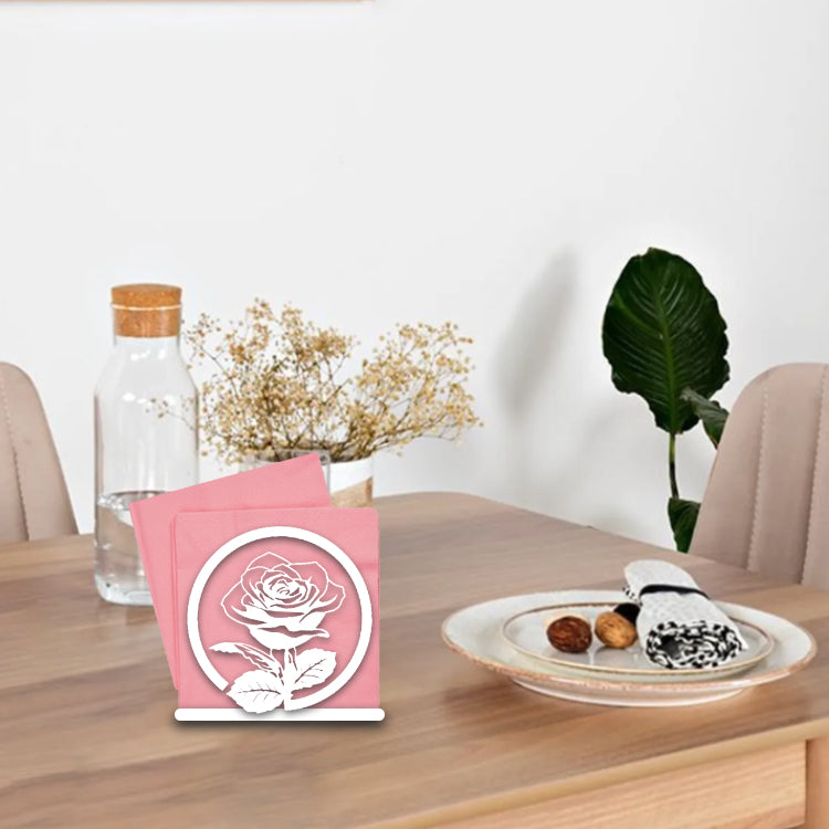 Rose Patterned Napkin Holder