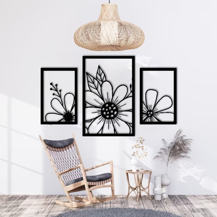 Daisy Flowers Metal Wall Decorations