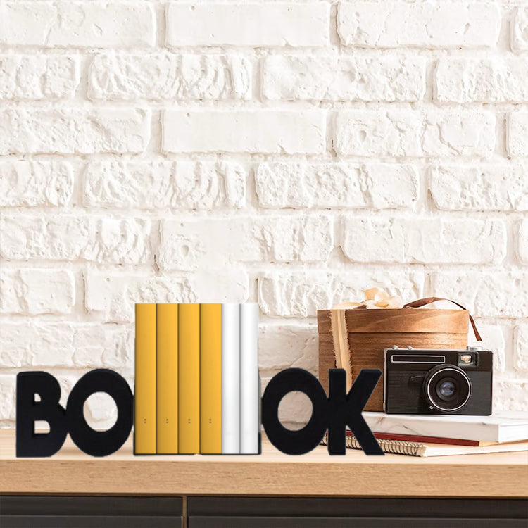 Metal Book Holder with Design “Book” Text Figured
