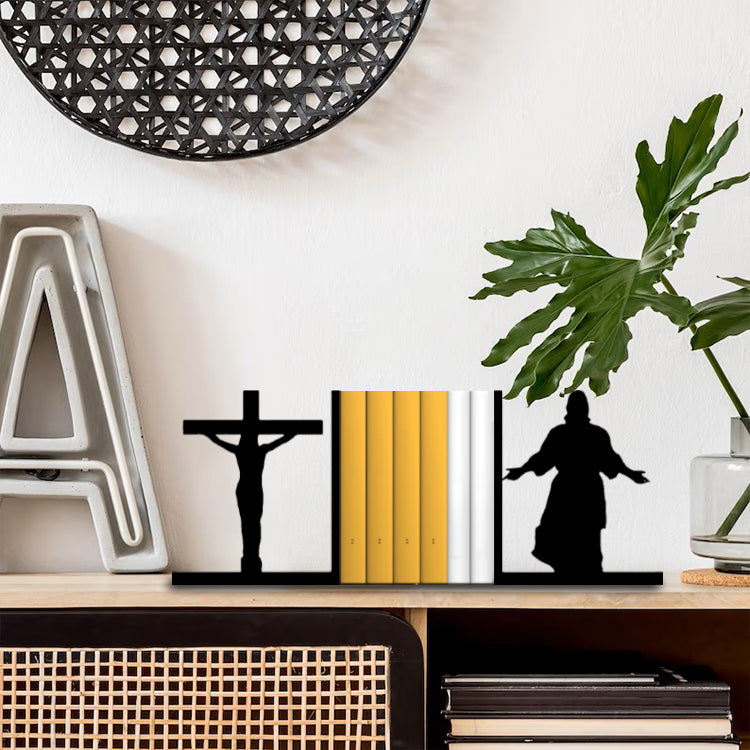 Jesus Figured Bookend, Religious Themed Book Support