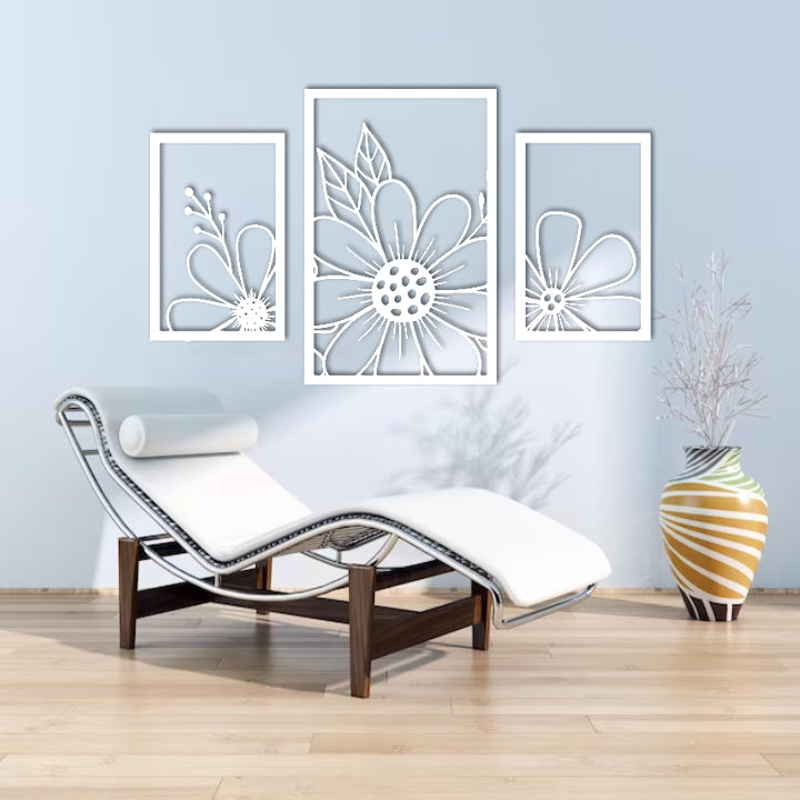 Daisy Flowers Metal Wall Decorations