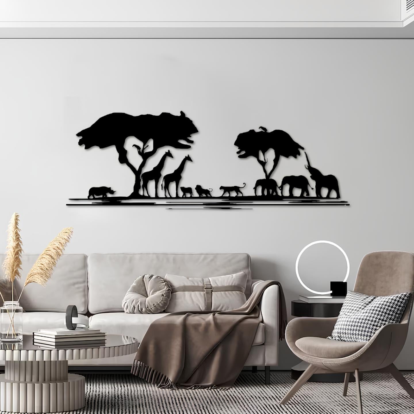 African Themed Animal Figure Wall Decor