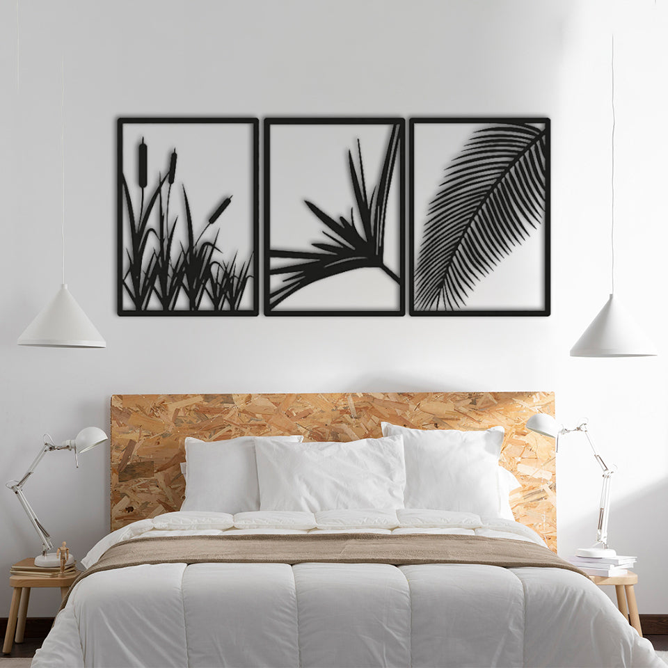 Plant and Leaves Wall Decor