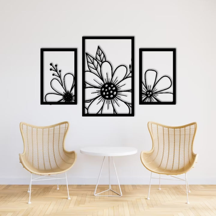 Daisy Flowers Metal Wall Decorations