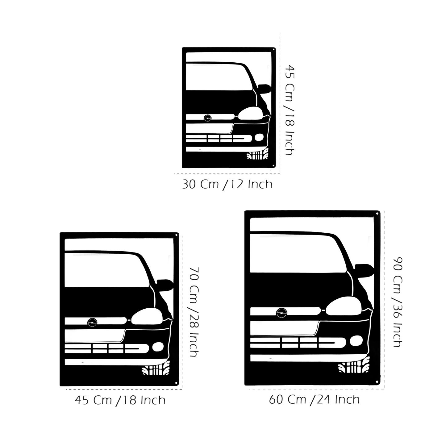 Metal Car Silhouette Wall Art
